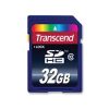 بطاقة ذاكرة فلاش ترانسيند  سعة 32 جيجابايت إس دي إتش سي الفئة 10 تصل إلى 30 ميجا بايت / ثانية