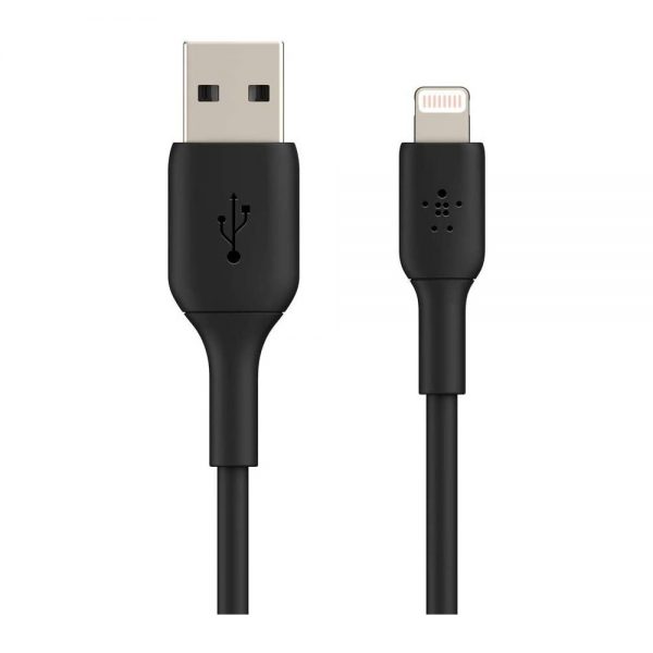 BELKIN CABLE BRAIDED A TO LIGHTNING (0.15M) (BLACK)
