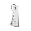 BELKIN 8 WAY SURGE PROTECTION STRIP – (2M) WITH 2×2.4 AMP USB CHARGING