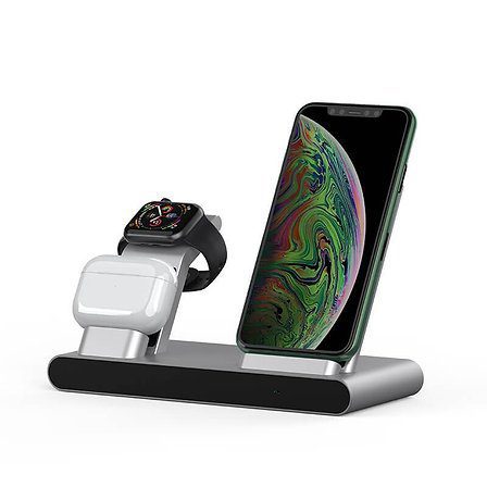 WIWU POWER AIR FAST 3 IN 1 WIRELESS CHARGING STATION FOR IPHONE/APPLE WATCH/AIRPODS