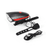 USB RECHARGEABLE SCOOTER LED LIGHT WITH HORN – RED