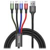 BASEUS FAST 4-IN-1 CABLE FOR LIGHTNING(2) + TYPE-C + MICRO