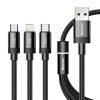 BASEUS DATA FACTION 3-IN-1 CABLE USB FOR M+L+T