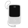 BASEUS Q POW DIGITAL DISPLAY 3A POWER BANK 10000MAH (WITH TYPE-C CABLE) WHITE
