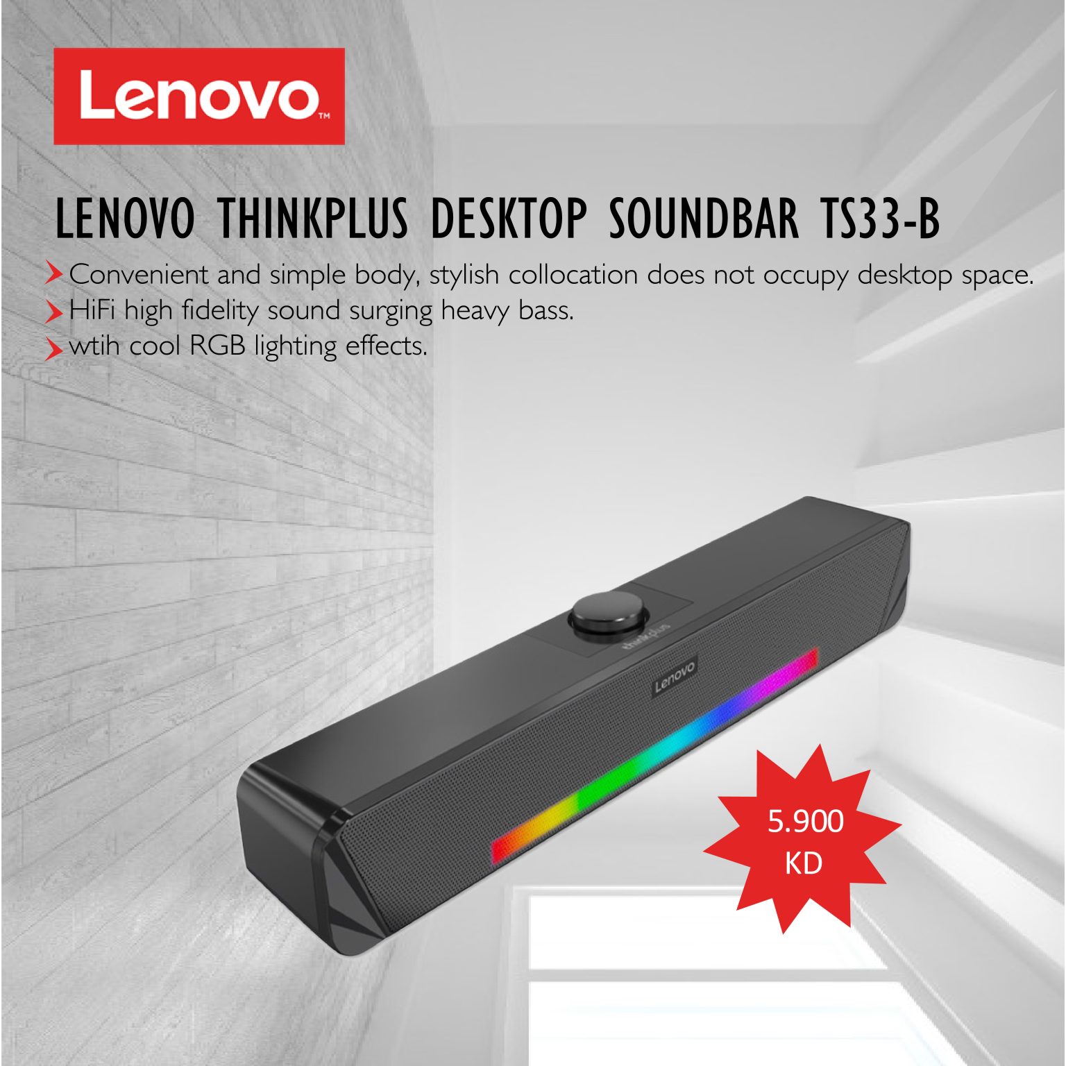 Lenovo thinkplus desktop soundbar anwarco center
