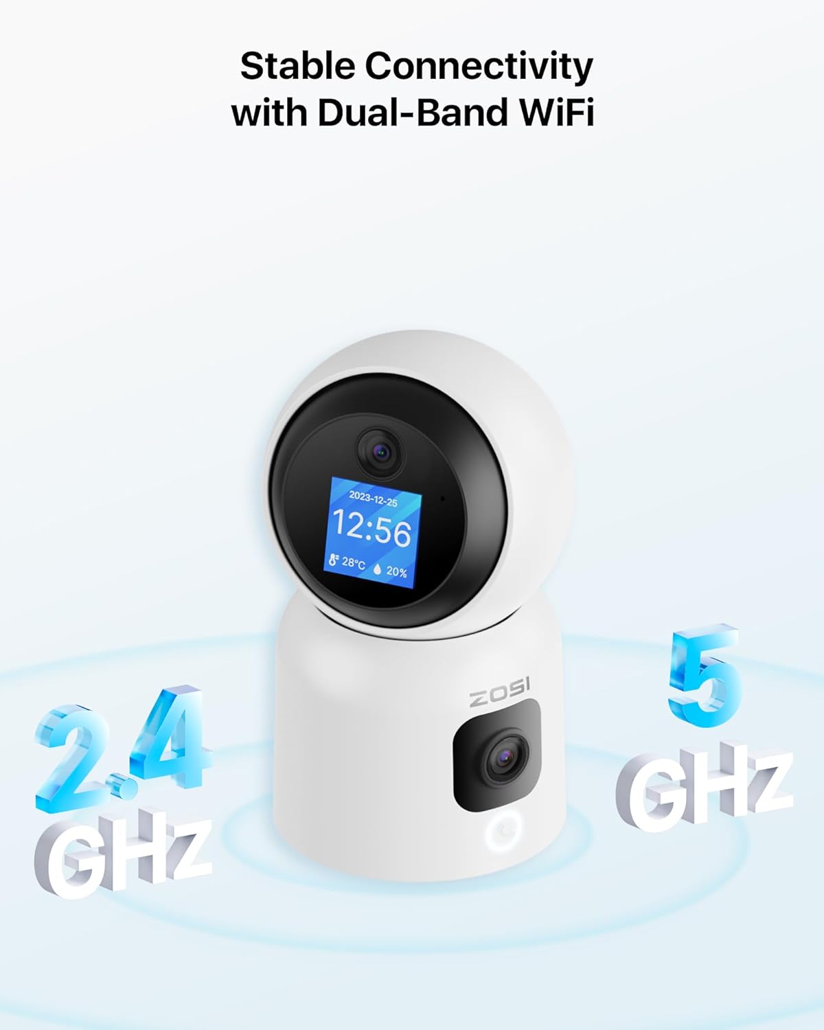 ZOSI 3MP DUAL LENS CAMERA WITH 1.4” SCREEN